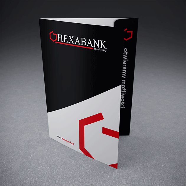 Projekt teczki ofertowej dla banku Hexabank