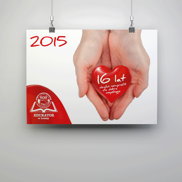 Projekt graficzny główki kalendarza dla Edukator w Łomży