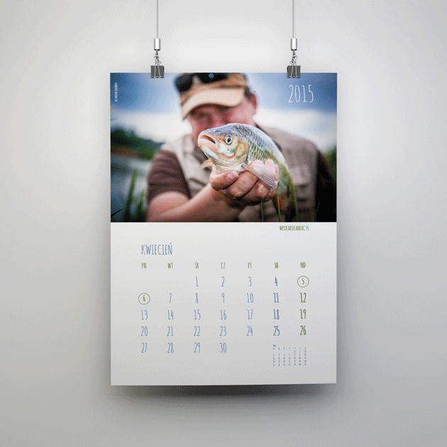 Projekt kalendarza dla Wędkarskiej Braci