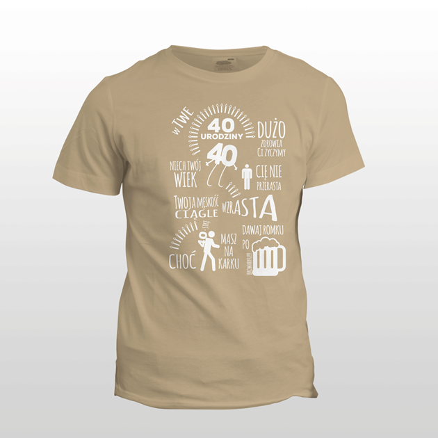 Koszulka infograficzna na urodziny