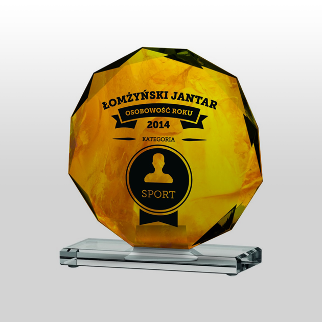 Projekt oznakowania statuetki na galę Łomżyńskie Jantary