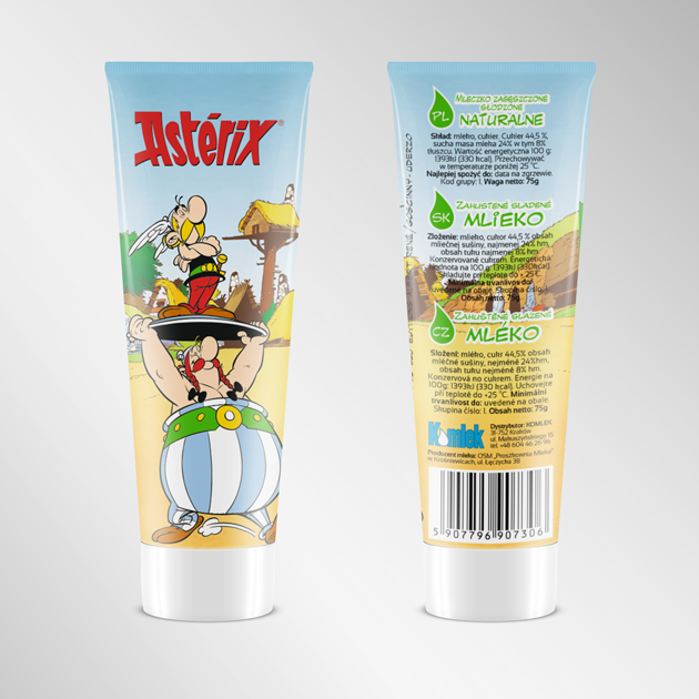 Projekt tubki mleczka zagęszczonego