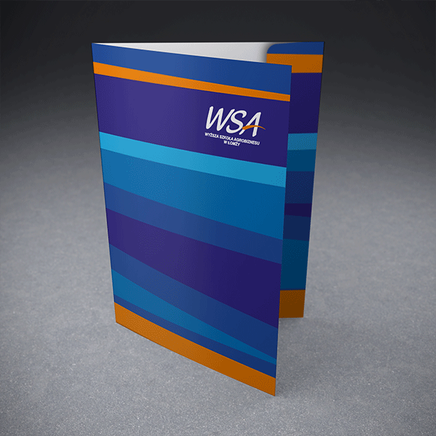 Projekt teczki ofertowej dla Wyższaej Szkoły Agrobiznesu w Łomży