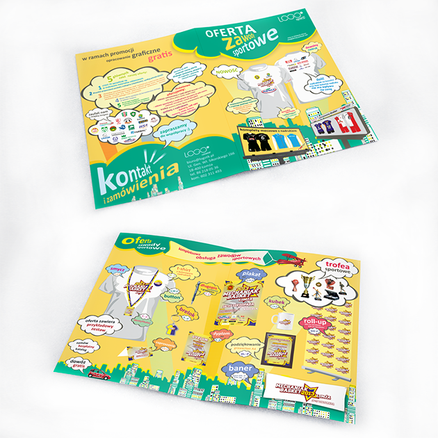 Projekt graficzny gazetki ofertowej dla Agencji reklamowej LOGOTK